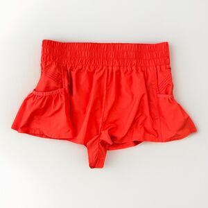 Free People Movement Get Your Flirt On Shorts Size L NWT Scarlet Red